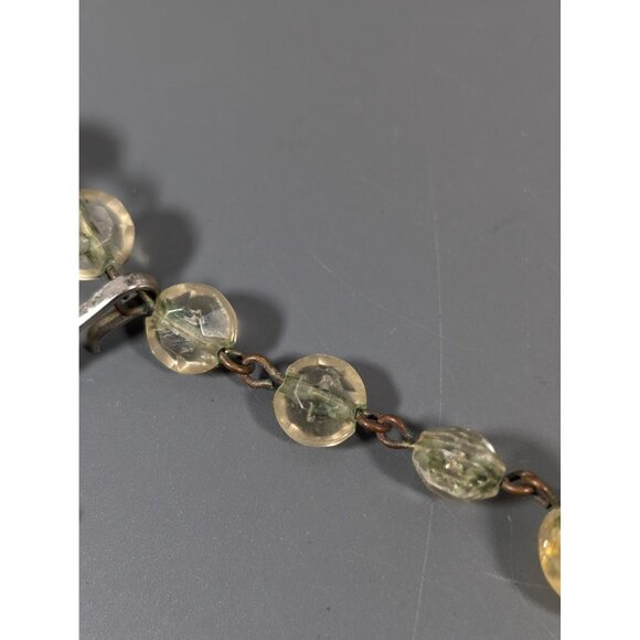 Vitnage Coro Butterscotch Yellow Lucite Bead Three Strand Neckalce Choker 16" - Picture 10 of 11